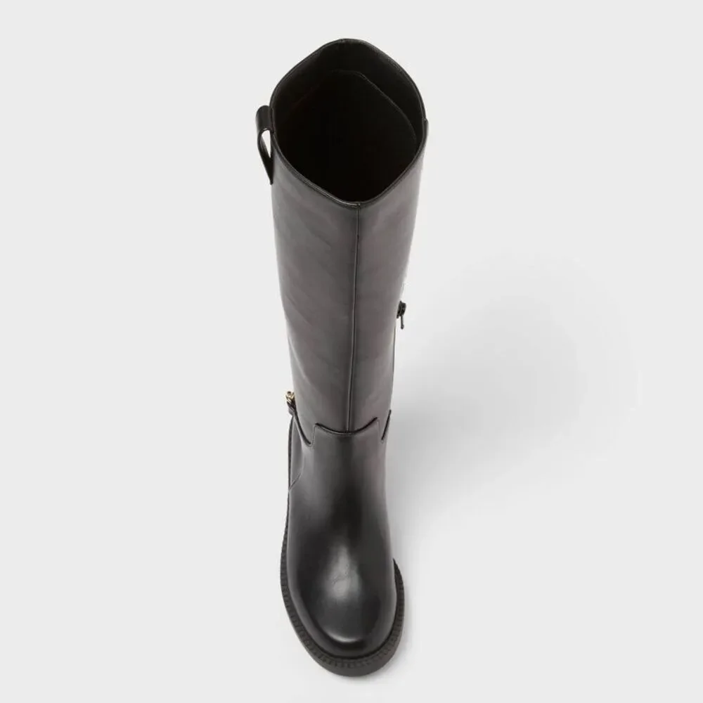 Women’s Bobbi Boots with Memory Foam Insole - A New Day Black 7.5